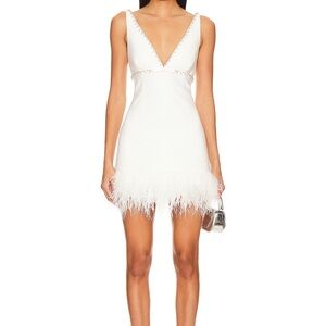 Likely White Sheath Mini Dress V-Neck Sleeveless